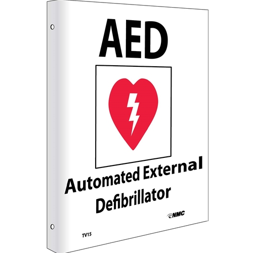 2-View Aed Automated External Defibrillator Sign (TV15)
