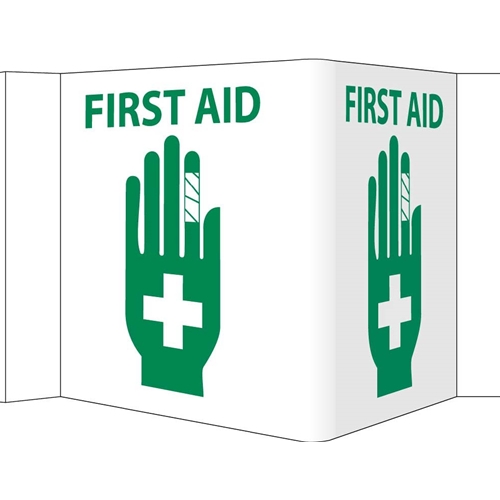Click here to view larger image 3-View First Aid Sign (VS21W)