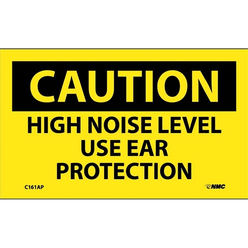 Caution High Noise Level Use Ear Protection Label (C161AP)