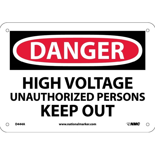 Click here to view larger image Danger High Voltage Sign (D444A)