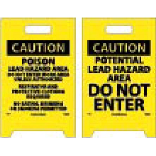 Caution Potential Lead Hazard Double-Sided Floor Sign (FS19)