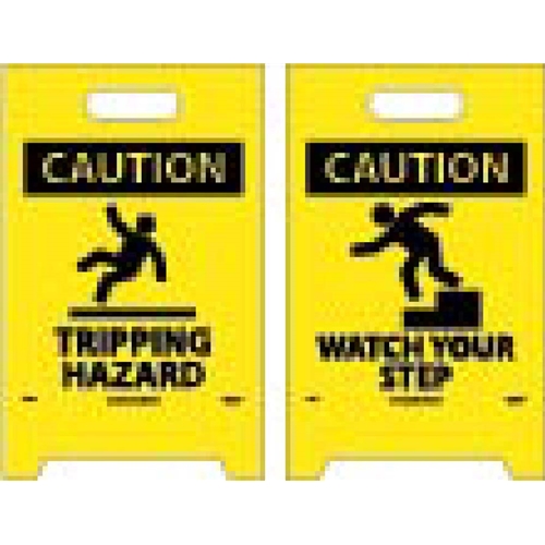Caution Watch Your Step Double-Sided Floor Sign (FS36)