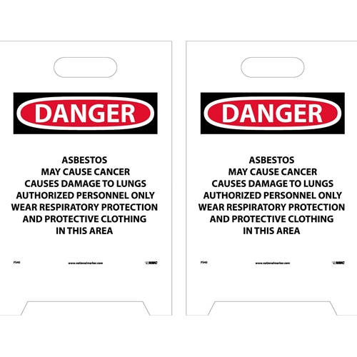 Danger Asbestos May Cause Cancer Floor Sign (FS40)