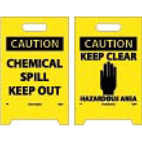 Caution Chemical Spill Out Double-Sided Floor Sign (FS5)