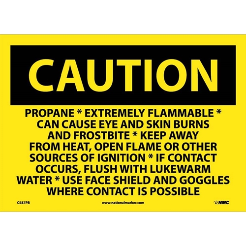 Caution Propane Extremely Flammable Sign (C587PB)