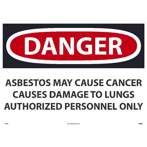 Danger Asbestos May Cause Cancer Sign (D22PD)