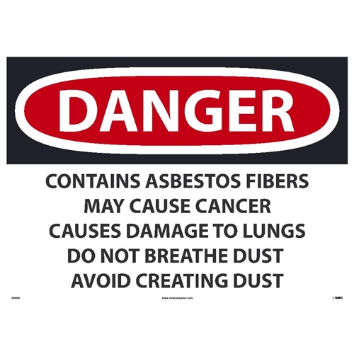Danger Asbestos May Cause Cancer Sign (D24PD)