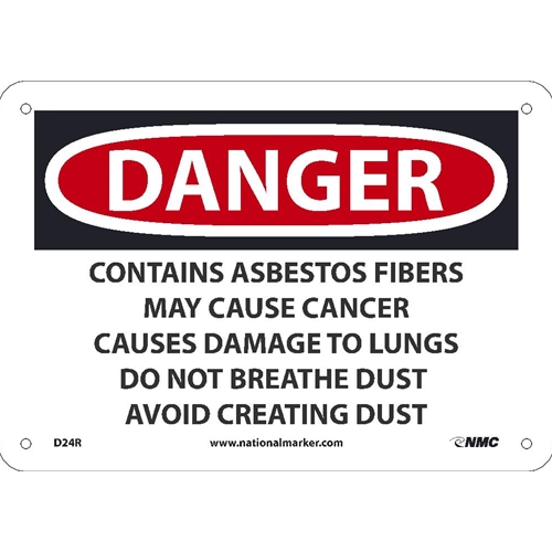 Danger Asbestos May Cause Cancer Sign (D24R)