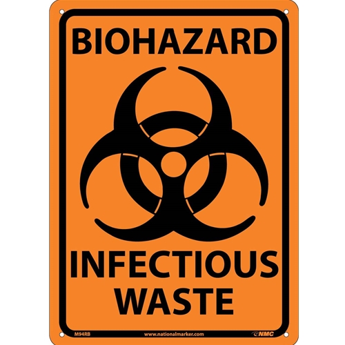 Biohazard Infectious Waste Sign (M94RB)