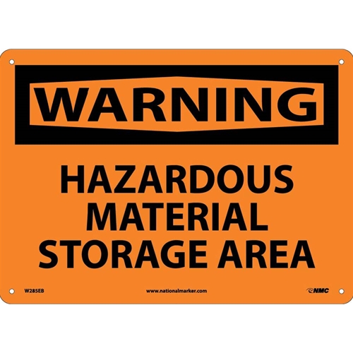 Click here to view larger image Warning Hazardous Material Storage Area Sign (W285EB)