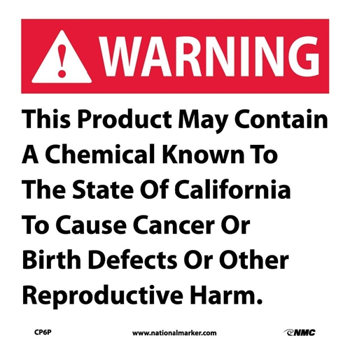 Click here to view larger image Warning This Product May Contain California Proposition 74 (CP6P)