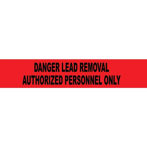 Click here to view larger image Lead Removal Authorized Personnel Printed Barricade Tape (PT53)