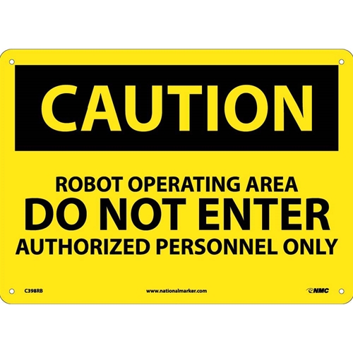 Caution Robot Operating Area Do Not Enter Sign (C398RB)