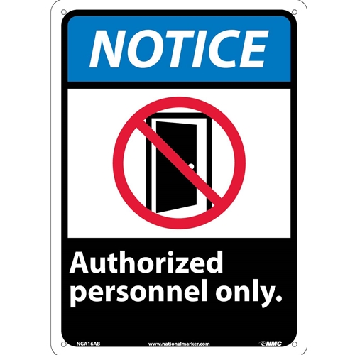 Notice Authorized Personnel Only Sign (NGA16AB)
