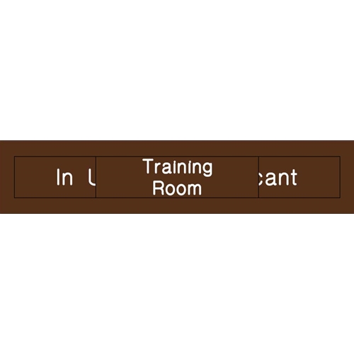 Click here to view larger image Training Room In Use Vacant Engraved Office Occupancy Sign (EN307BN)