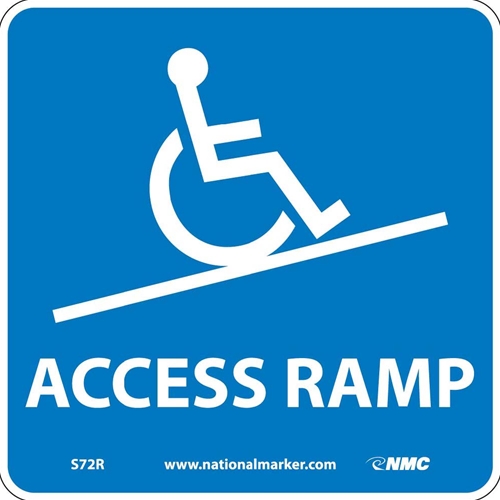 Ada Location Marker Access Ramp Sign (S72R)