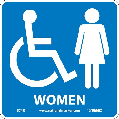 Ada Location Marker Women Sign (S74R)