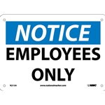 Notice Employees Only Sign (N215A)