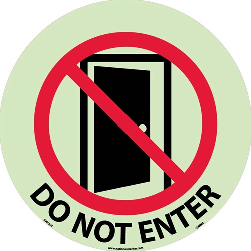 Do Not Enter Glow Walk On Floor Sign (GWFS24)