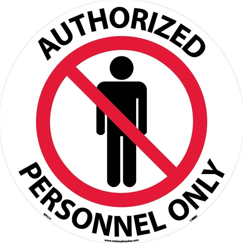 Authorized Personnel Only Walk On Floor Sign (WFS14)
