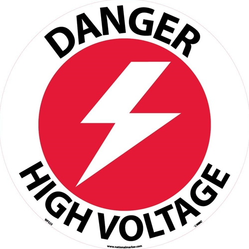 Danger High Voltage Walk On Floor Sign (WFS23)