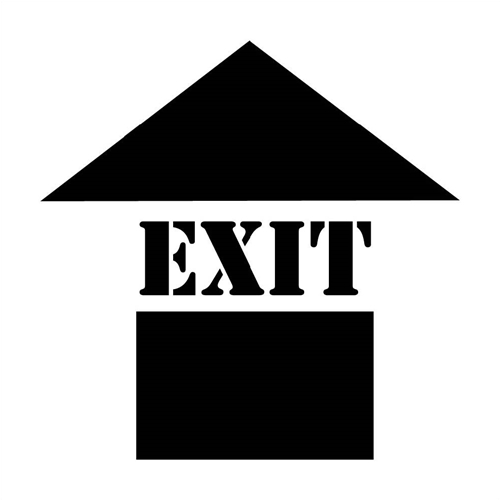 Exit With Up Arrow Plant Marking Stencil (PMS209)