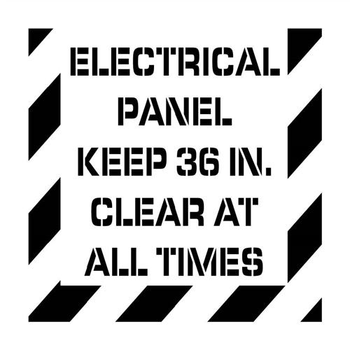 Electrical Panel Keep Clear Plant Marking Stencil (PMS236)