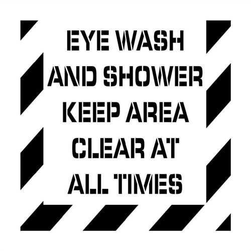Eye Wash And Shower  Plant Marking Stencil (PMS237)