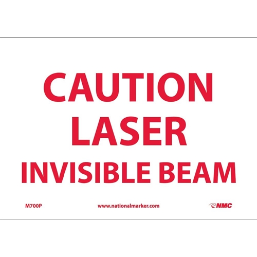 Caution Laser Invisible Beam Sign (M700P)