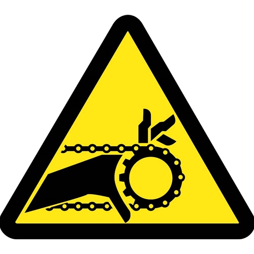 Chain Drive Entanglement Hazard Iso Label (ISO247AP)