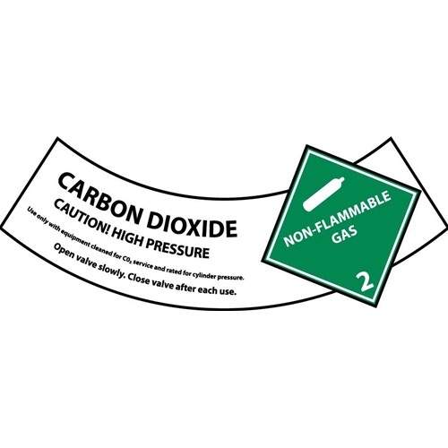 Carbon Dioxide Cylinder Shoulder Label (CY103AP)