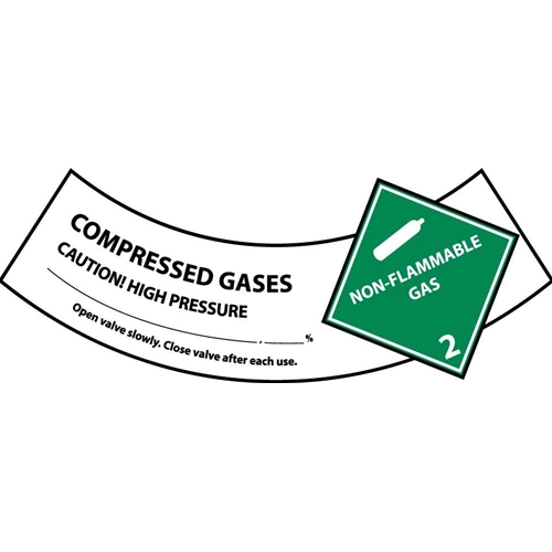 Compressed Air Cylinder Shoulder Label (CY105AP)