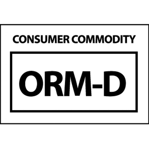 Consumer Commodity Orm-D Hazmat Label (HW26)