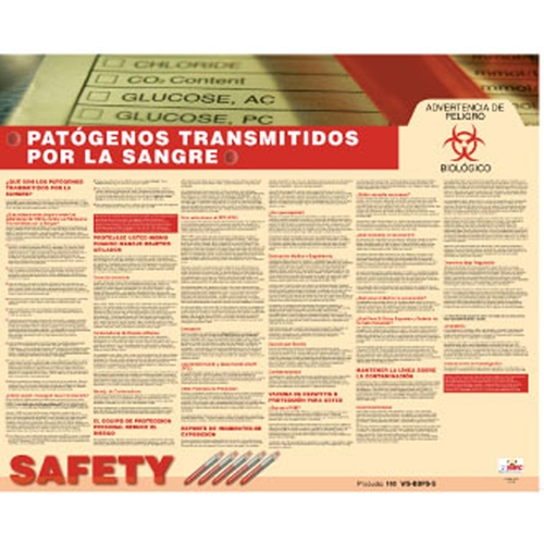 Bloodborne Pathogens Spanish Poster (SPPST005)