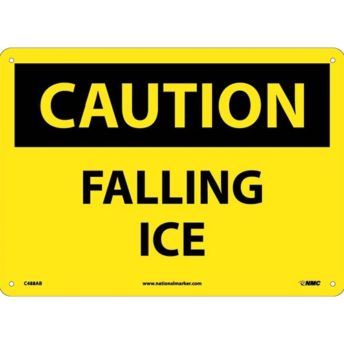 Caution Falling Ice Sign (C488AB)