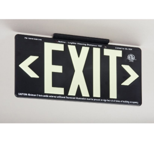 100Ft Black Exit Sign (7090B)