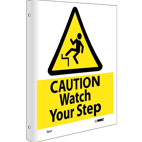 2-View Caution Watch Your Step Sign (TV17)