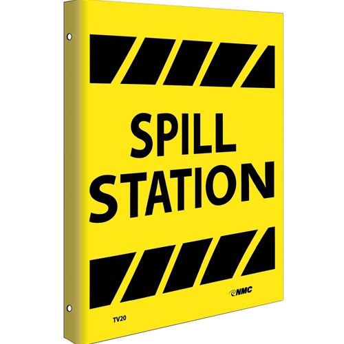 2-View Spill Station Sign (TV20)