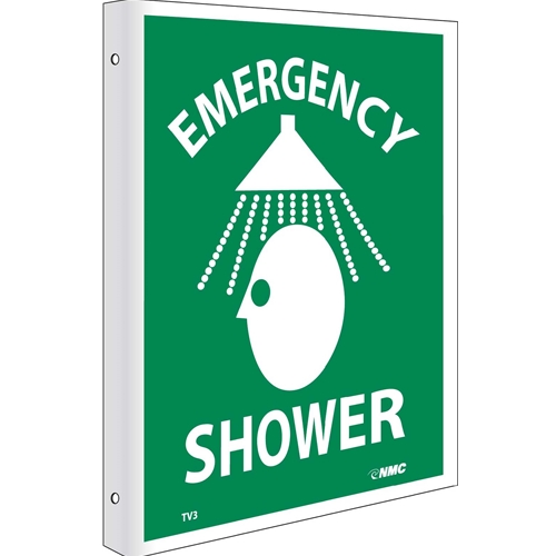 2-View Emergency Shower Sign (TV3)