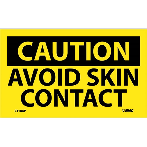 Caution Avoid Skin Contact Label (C118AP)