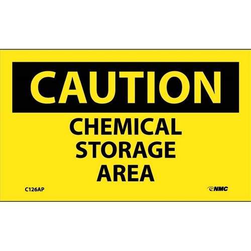 Caution Chemical Storage Area Label (C126AP)