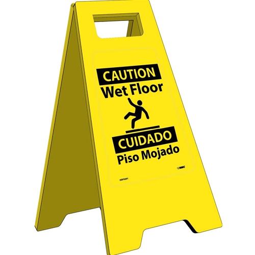 Caution Wet Floor - Bilingual Heavy Duty Floor Stand (HDFS201)