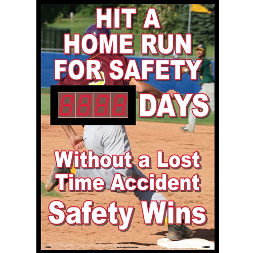 Hit A Home Run For Safety Days Without A Lost Time Accident Scoreboard (DSB60)