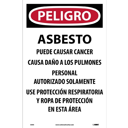 Danger Asbestos Dust Hazard Paper Hazard Sign (D395)