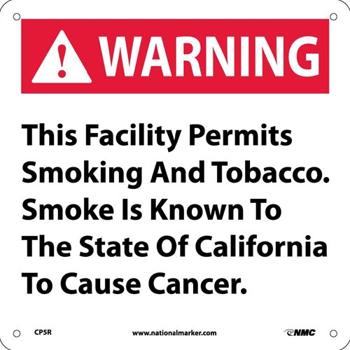 This Facility Permits Smoking California  Proposition 73 (CP5R)