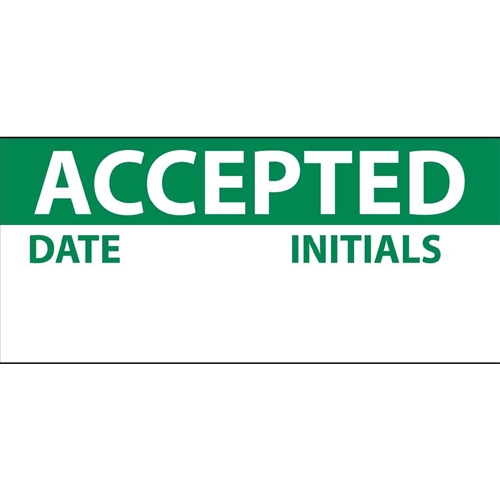 Accepted Date & Initials Label (INL1)
