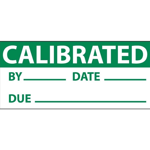 Calibrated Date & Initials Label (INL3)
