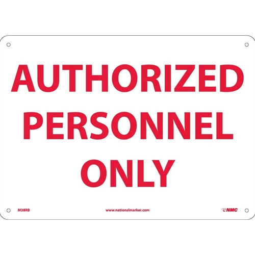 Authorized Personnel Only Sign (M38RB)